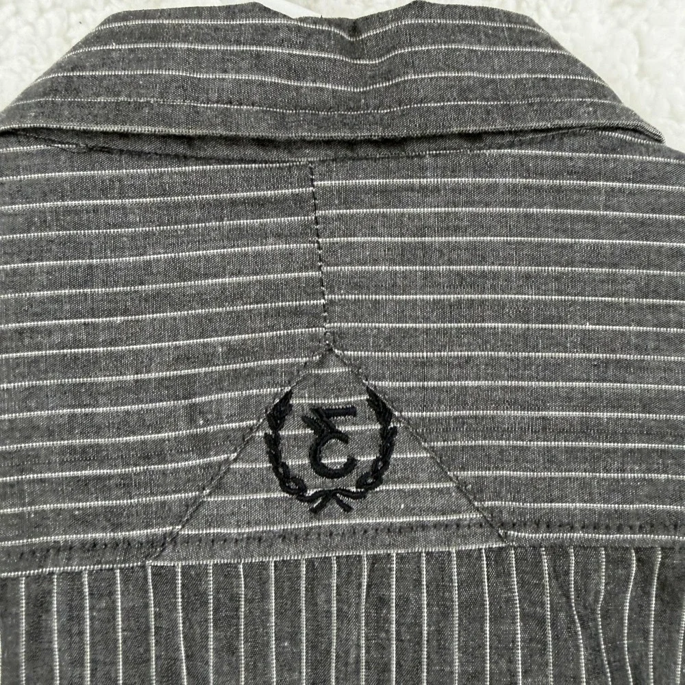 Ezekiel Shirt Mens Large Spector Black Stripe Long Sleeve Button Front‎ Casual